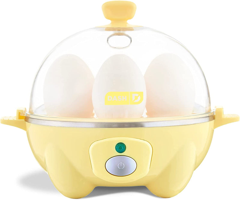 DASH Rapid Egg Cooker: 6 Egg Capacity Electric Egg Cooker for Hard Boiled Eggs, Poached Eggs, Scrambled Eggs, or Omelets with Auto Shut Off Feature - Yellow