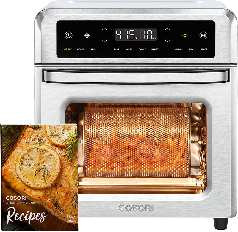 COSORI Air Fryer Toaster Oven, 13 Qt Familiy Size, 11-in-1 Functions with  Rotisserie, Dehydrate, Dual Heating Elements with Convection Fan for Fast
