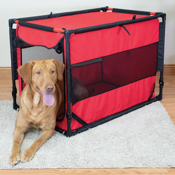 Vibrant Life Large Portable Dog Kennel, Red